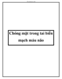 Chóng mặt trong tai biến mạch máu não