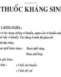 Baig giảng: Thuốc kháng sinh