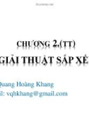 Bài giảng Cấu trúc dữ liệu: Chương 2 (tt) - ThS. Võ Quang Hoàng Khang