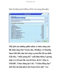 Đưa bộ Microsoft Office 2006 vào trong đĩa mềm