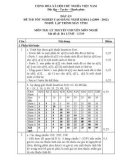 Đáp án đề thi tốt nghiệp cao đẳng nghề khóa 3 (2009-2012) - Nghề: Lập trình máy tính - Môn thi: Lý thuyết chuyên môn nghề - Mã đề thi: DA LTMT-LT19