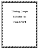 Tích hợp Google Calendar vào Thunderbird