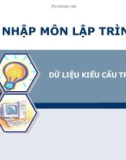 Bài giảng Nhập môn lập trình: Dữ liệu kiểu cấu trúc - Nguyễn Đình Hưng