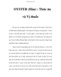 OYSTER (Hàu) : Thức ăn và Vị thuốc