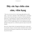 Dây cúc bạc chữa cảm cúm, viêm họng