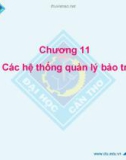 Chương 11 Các hệ thống quản lý bảo trì