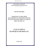 Luận án Tiến sĩ Quản trị nhân lực: Ảnh hưởng của thực hành quản trị nhân lực đến hành vi đổi mới của người lao động trong các Công ty thuộc Bộ Công an