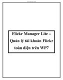 Flickr Manager Lite – Quản lý tài khoản Flickr toàn diện trên WP7