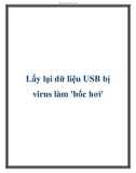 Lấy lại dữ liệu USB bị virus làm bốc hơi