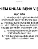 Giáo án khoa điều dưỡng - NHIỄM KHUẨN BỆNH VIỆN