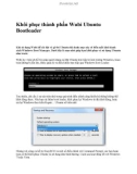 khoi phuc thanh phan Wubi Ubuntu Bootloader