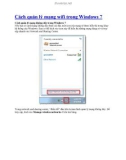 Các cách quản lý mạng wifi trong Windows 7