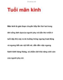 Tuổi mãn kinh