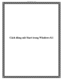 Cách dùng nút Start trong Windows 8.1