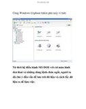 Cùng Windows Explorer khám phá máy vi tính