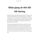 Khàn giọng do thời tiết bất thường