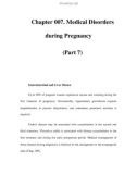 Chapter 007. Medical Disorders during Pregnancy (Part 7)