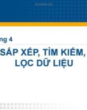 Bài giảng Lập trình cơ sở dữ liệu - Chương 4: Sắp xếp, tìm kiếm, lọc dữ liệu