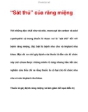 Những 'Sát thủ' của răng miệng