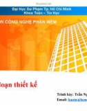 Bài giảng Nhập môn Công nghệ phần mềm: Giai đoạn thiết kế (Thiết kế giao diện) - TS. Trần Ngọc Bảo