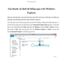 Gọi nhanh các lệnh hệ thống ngay trên Windowas Explorer