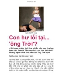 Con hư lỗi tại... 'ông Trời'?