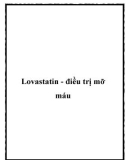 Lovastatin - điều trị mỡ máu