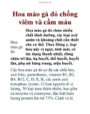 Hoa mào gà đỏ chống viêm và cầm máu