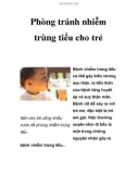 Phòng tránh nhiễm trùng tiểu cho trẻ