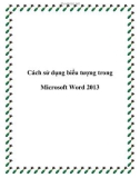 Cách sử dụng biểu tượng trong Microsoft Word 2013