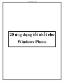 20 ứng dụng tốt nhất dành cho Windows Phone