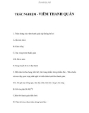 TRẮC NGHIỆM - VIÊM THANH QUẢN