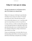 Giúp trẻ vượt qua ác mộng