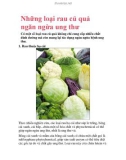 Những loại rau củ quả ngăn ngừa ung thư