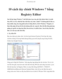 10 cách tùy chỉnh Windows 7 bằng Registry Editor
