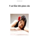 5 sai lầm khi giảm cân