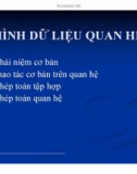 Bài giảng Cơ sở dữ liệu - Chương 1: Mô hình dữ liệu quan hệ