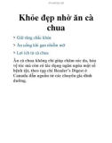 Khỏe đẹp nhờ ăn cà chua