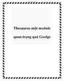 Thesaurus một module quan trọng quả Goolge