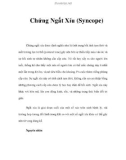 Chứng Ngất Xỉu (Syncope)