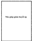 Nho giúp giảm huyết áp