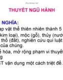 Giáo trình Thuyết ngũ hành