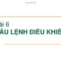 Bài 6 Câu lệnh điều khiển