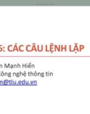 Bài giảng Tin học đại cương: Bài 6 - Nguyễn Mạnh Hiển