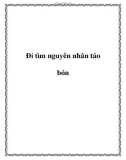 Nguyên nhân táo bón