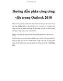 Hướng dẫn phân công công việc trong Outlook 2010