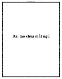 Đại táo chữa mất ngủ