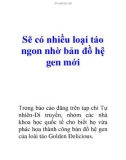 Sẽ có nhiều loại táo ngon nhờ bản đồ hệ gen mới