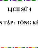 Bài giảng Lịch sử 4 bài 29: Tổng kết