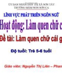 Bài giảng Mầm non: Làm quen chữ cái G, Y – Nguyễn Thị Liên